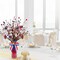 4 Pack Patriotic Artificial Berry Stem Picks White Blue Red Stars for 4th of July Independence Day, Pentagram Faux Berry Branches Decoration for Home Office Restaurant Vase Décor